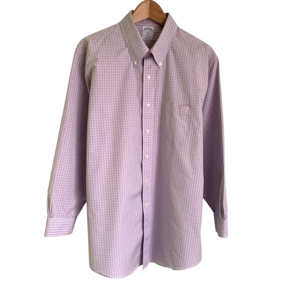 Brooks Brothers Purple Checkered Regent Shirt - Picture 1 of 5